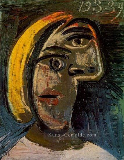 Tete Woman aux cheveux blonds Marie Therese Walter 1939 kubist Pablo Picasso Ölgemälde